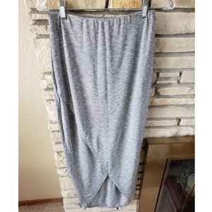 Mossimo Grey Tulip Maxi Skirt NWT